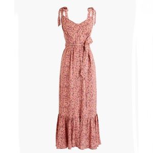 J.Crew Button-front midi dress with ruffle hem